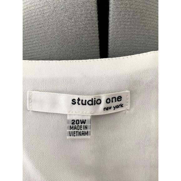 Studio One New YorkJacket Blue and Cream NWT Size 20W - Picture 2 of 8